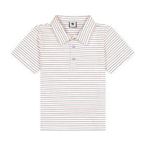 NEW BUSY BEES boy's short sleeve polo in red/ white/ blue stripe